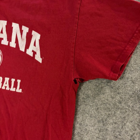 Y2K Indiana Basketball Sports Collegiate T Shirt Mens Medium Red Hoosiers NCAA - Picture 6 of 9